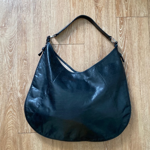 Banana Republic Bags Banana Republic Large Black Leather Hobo Bag Poshmark